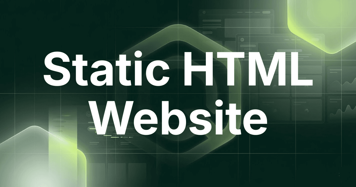 Static Html Website - Development